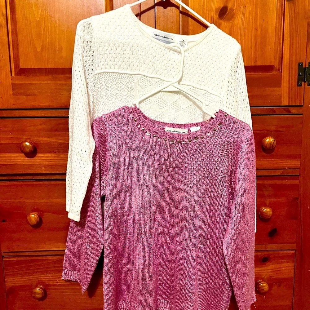 TWO Alfred Dunner Sweaters - Medium Petite